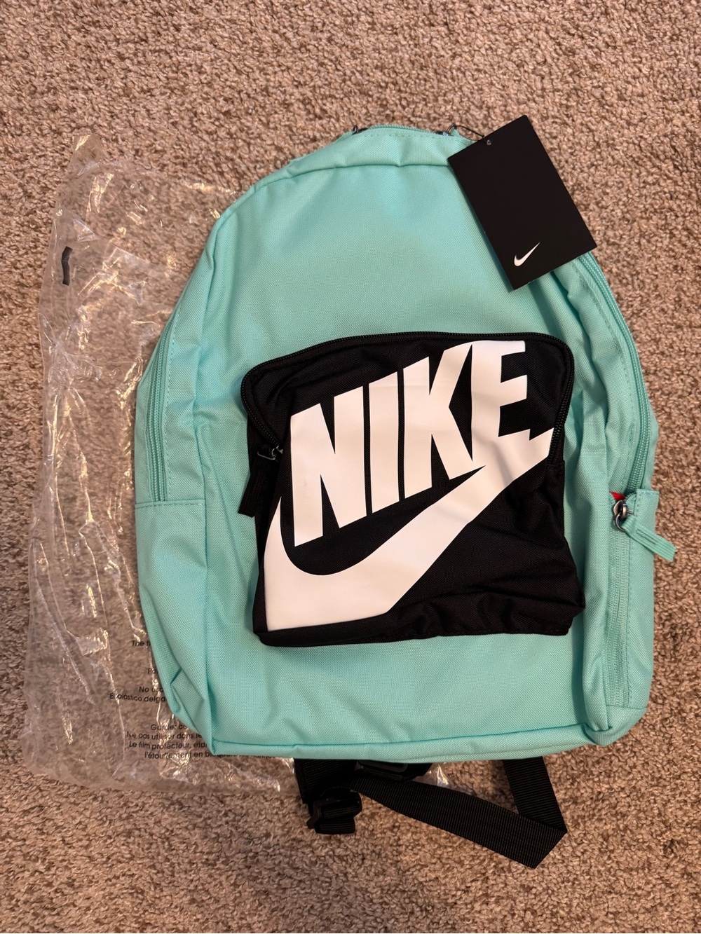Nike Teal Backpack with Black Logo Pocket
